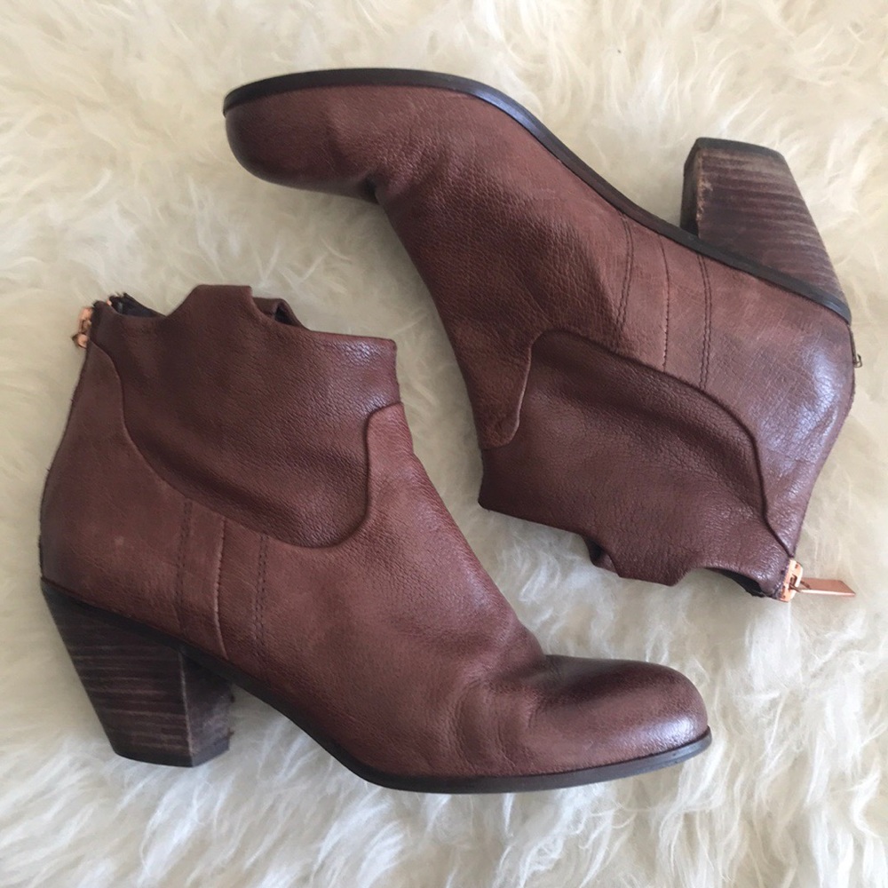 Sam Edelman burgundy/brown/red leather bootie